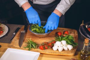 chef preparing food for a catered event